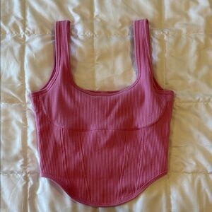 Victoria's Secret Pink Ribbed Crop Top